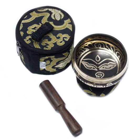 Mini Singing Bowl Gift Set — Black