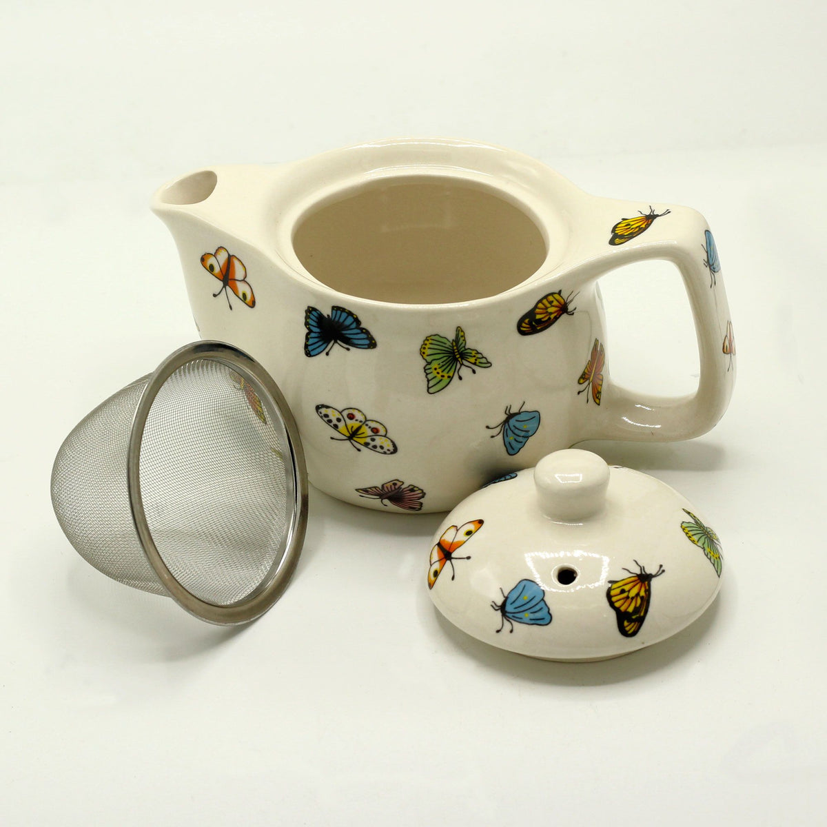 Small Herbal Teapot — Butterflies