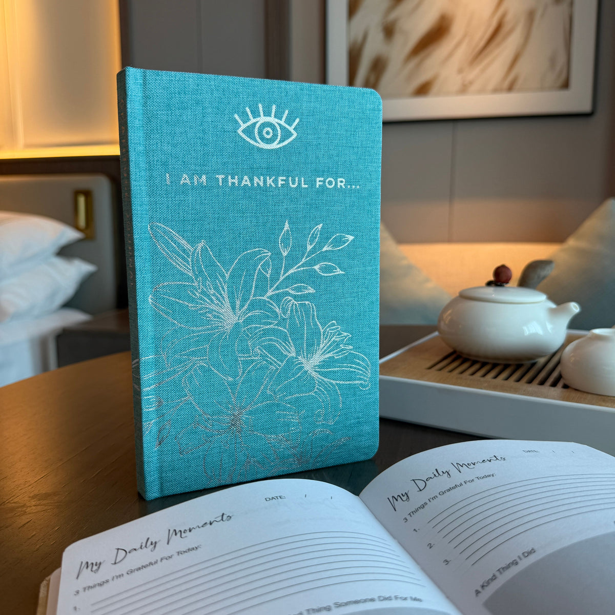 Blue Gratitude Journal — I Am Thankful For