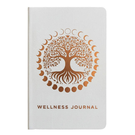 White Wellness Journal — Rose Gold Tree of Life
