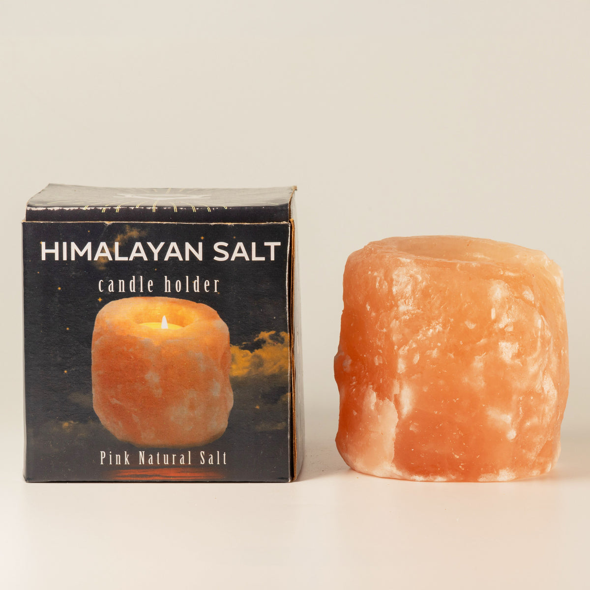 Himalayan Salt Candle Holder — Natural