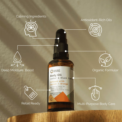 Organic Carrot & Orange Body Oil — 50ml, product detail
