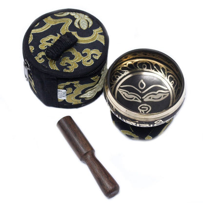 Mini Singing Bowl Gift Set — Black