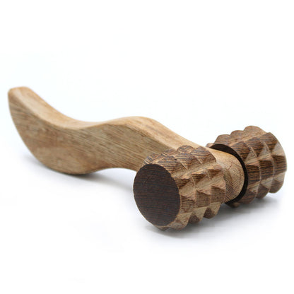 Ribbed Wooden Massage Roller