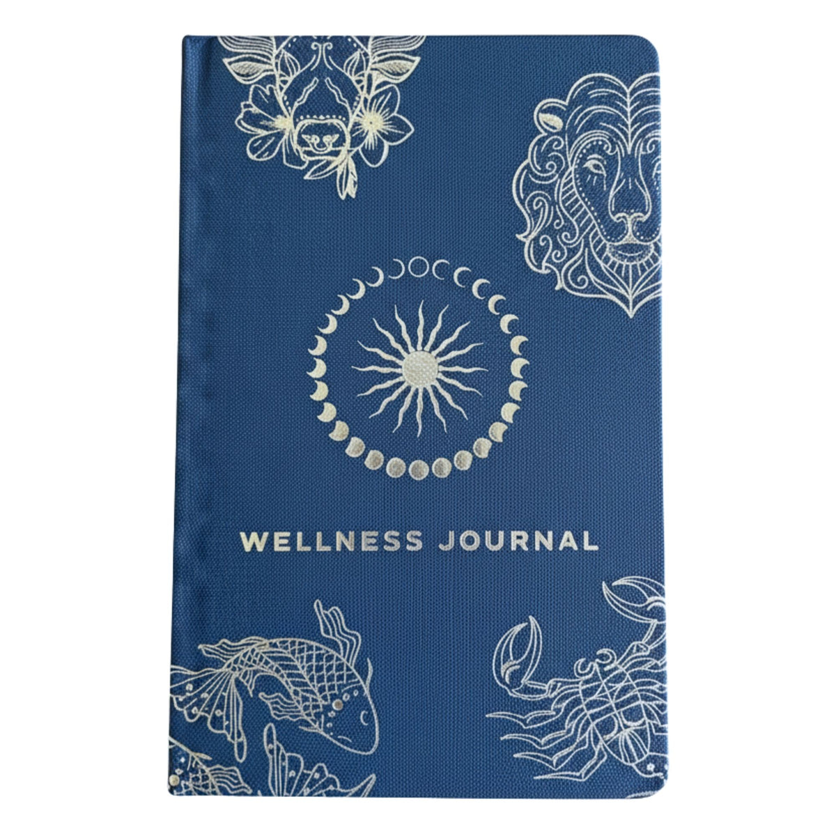 Midnight Blue Wellness Journal — Silver Zodiac