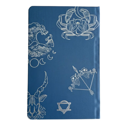 Midnight Blue Wellness Journal — Silver Zodiac