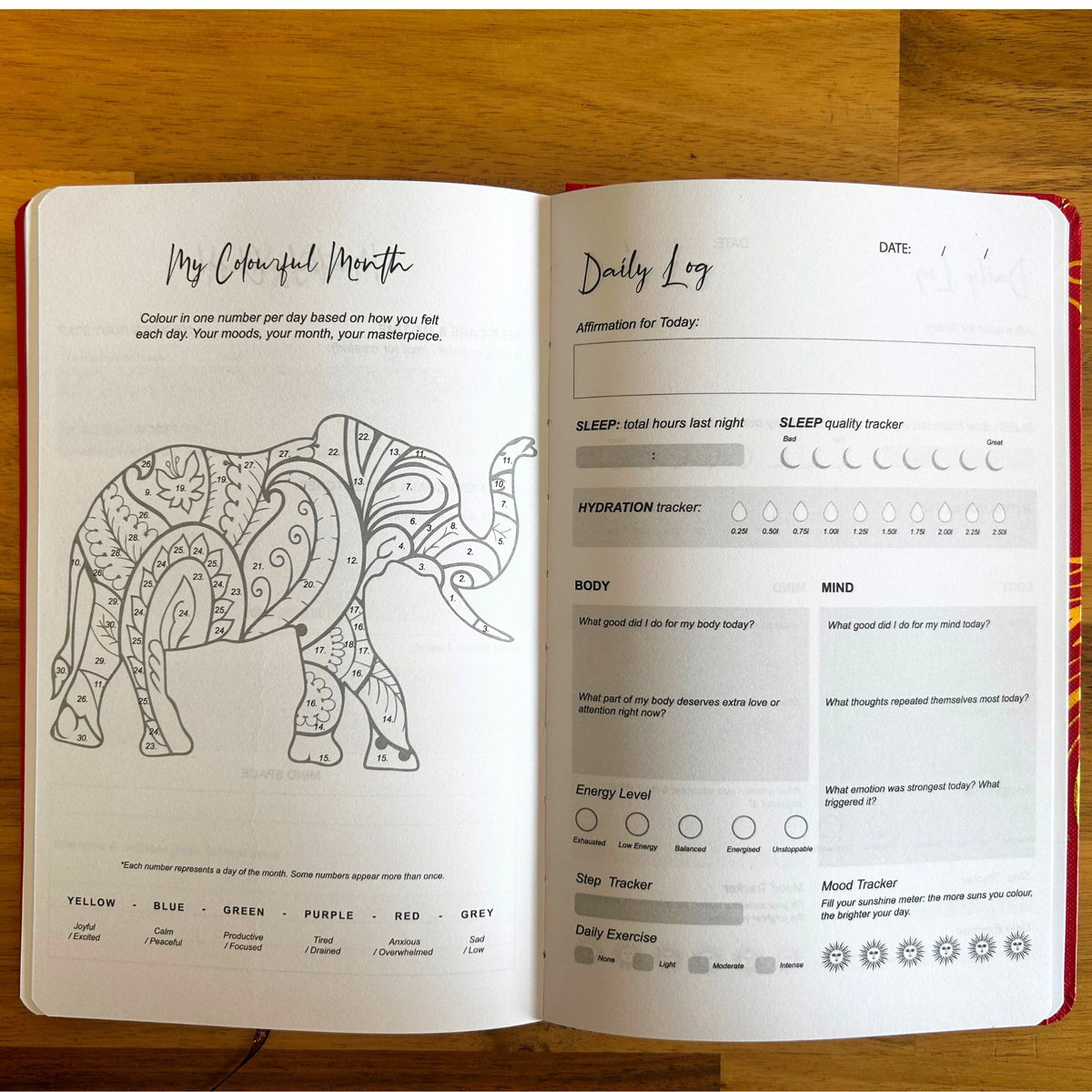 Midnight Blue Wellness Journal — Silver Zodiac