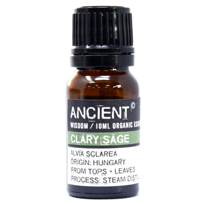 Organic Clary Sage Essential Oil 10ml packaging view