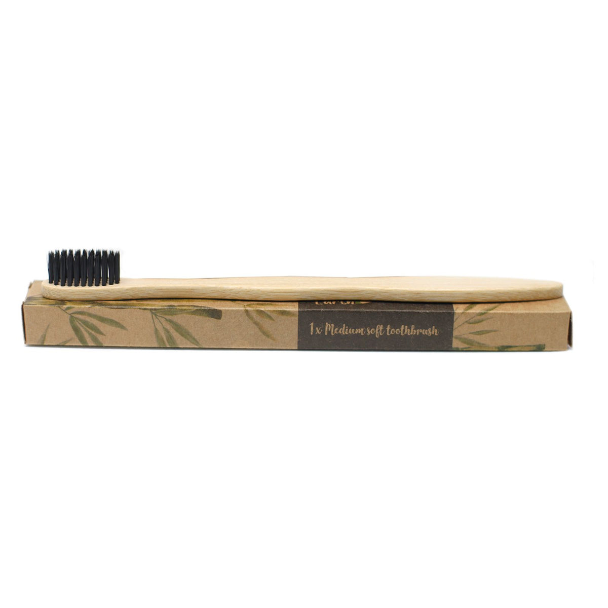 Charcoal Bamboo Toothbrush — Medium Soft, packaging view