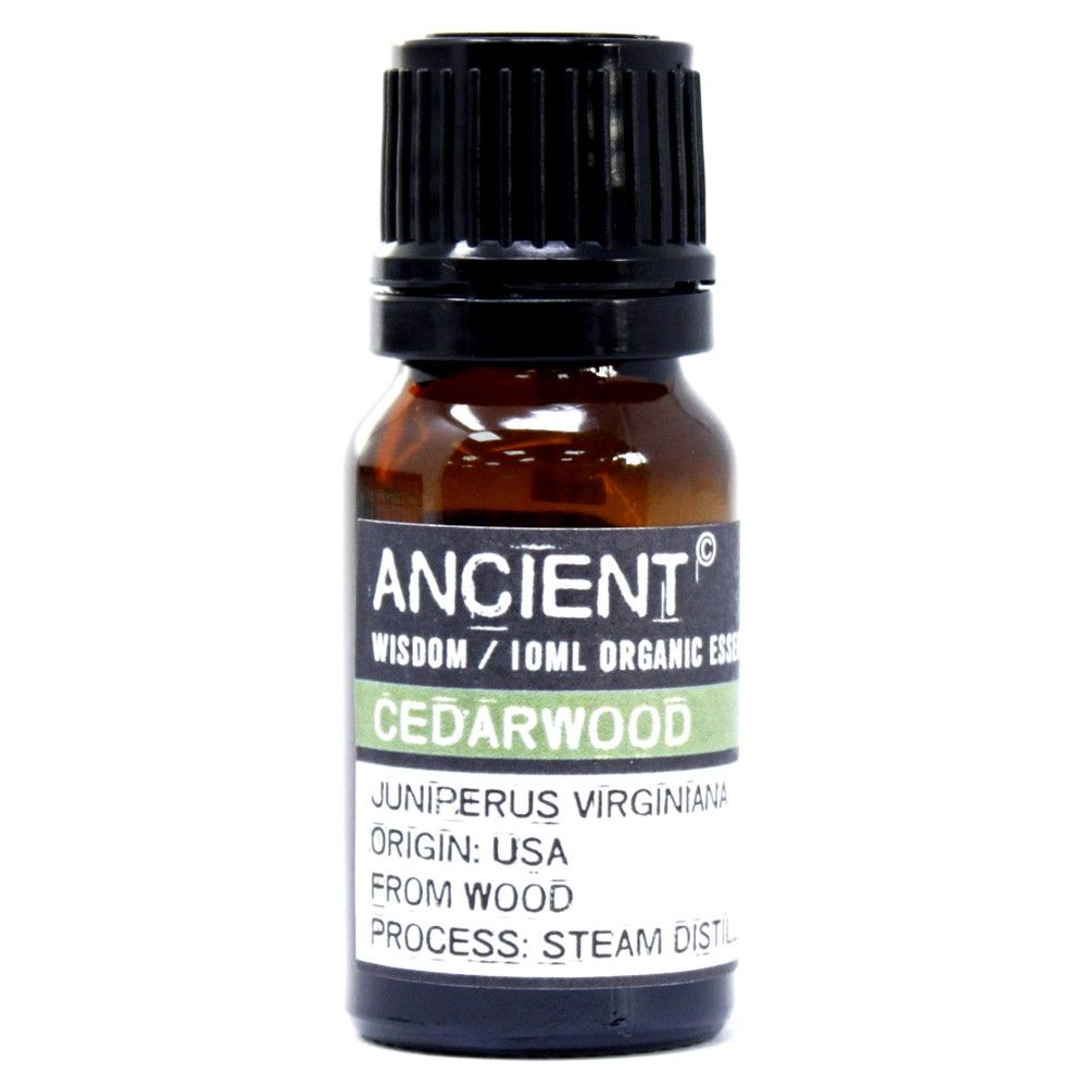 Organic Cedarwood Essential Oil 10ml packaging view