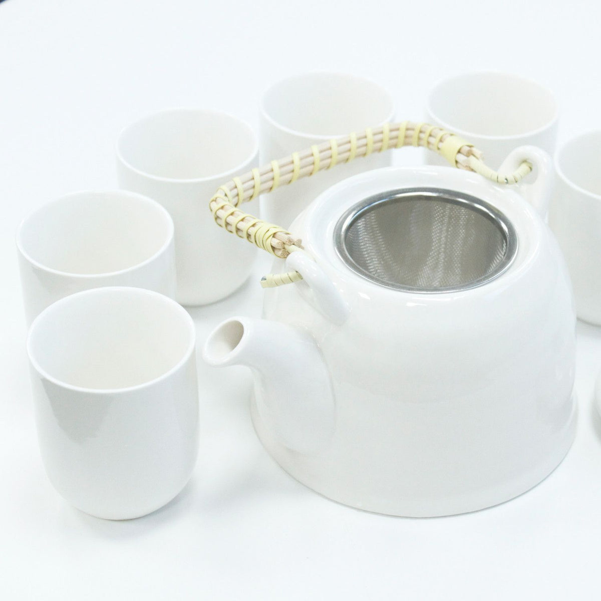 Herbal Teapot Set — Classic White