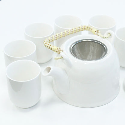 Herbal Teapot Set — Classic White