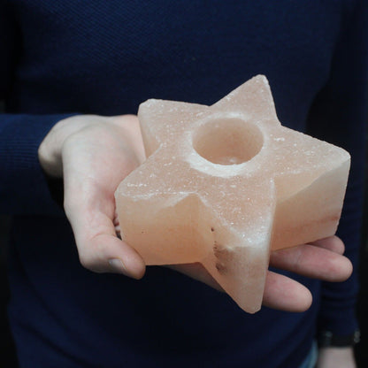 Himalayan Salt Candle Holder — Star