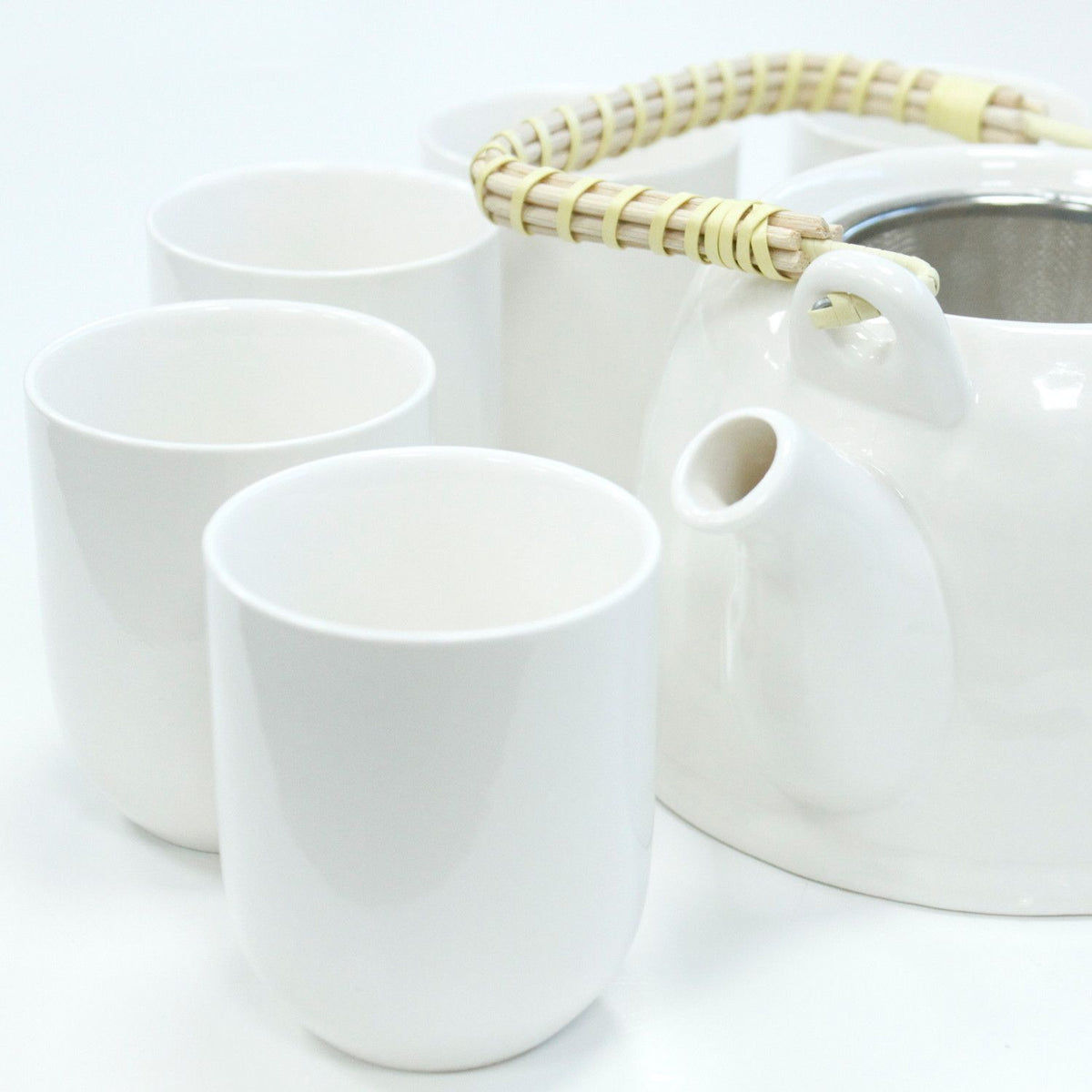 Herbal Teapot Set — Classic White