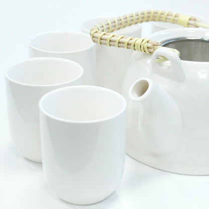 Herbal Teapot Set — Classic White