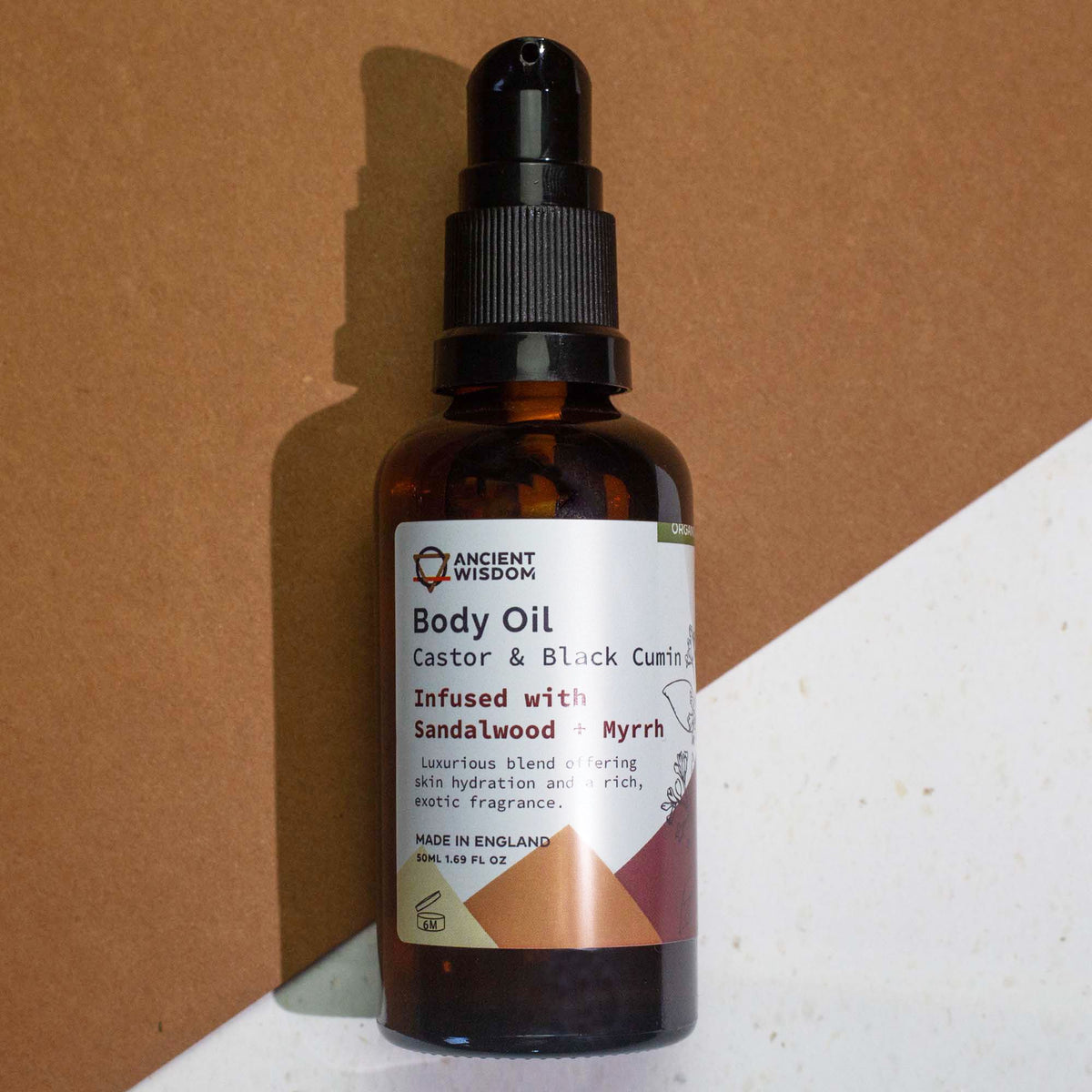 Organic Sandalwood & Myrrh Body Oil — 50ml, product detail