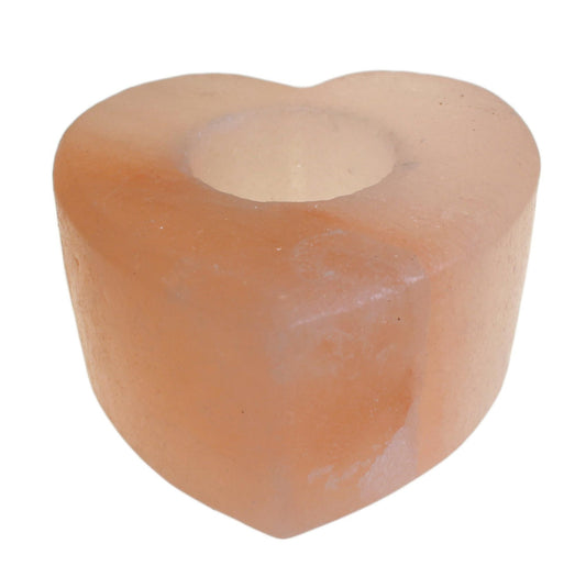 Himalayan Salt Candle Holder — Heart