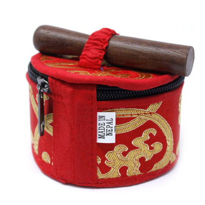 Mini Singing Bowl Gift Set — Red
