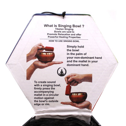Buddha Singing Bowl Set — Black & Orange