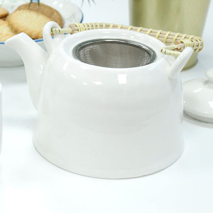 Herbal Teapot Set — Classic White