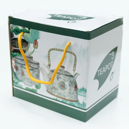 Herbal Teapot Set — Classic White
