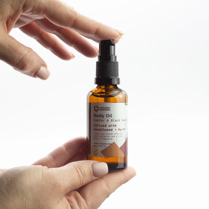 Organic Sandalwood & Myrrh Body Oil — 50ml, alternate view