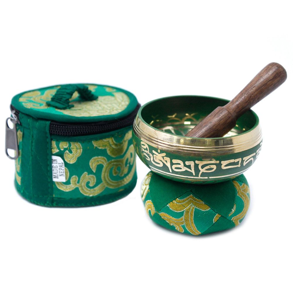 Mini Singing Bowl Gift Set — Green