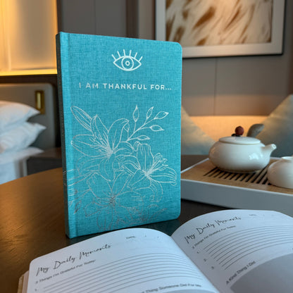 Blue Gratitude Journal — I Am Thankful For