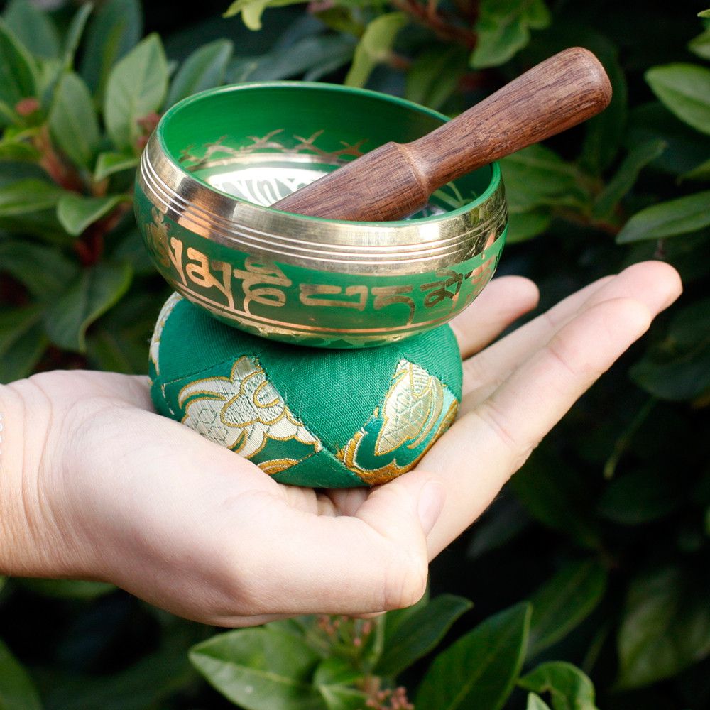 Mini Singing Bowl Gift Set — Green