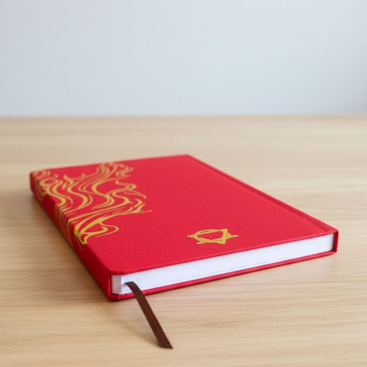Red Wellness Journal — Golden Mandala & Lotus