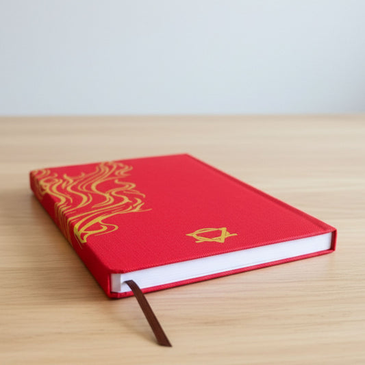 Red Wellness Journal — Golden Mandala & Lotus