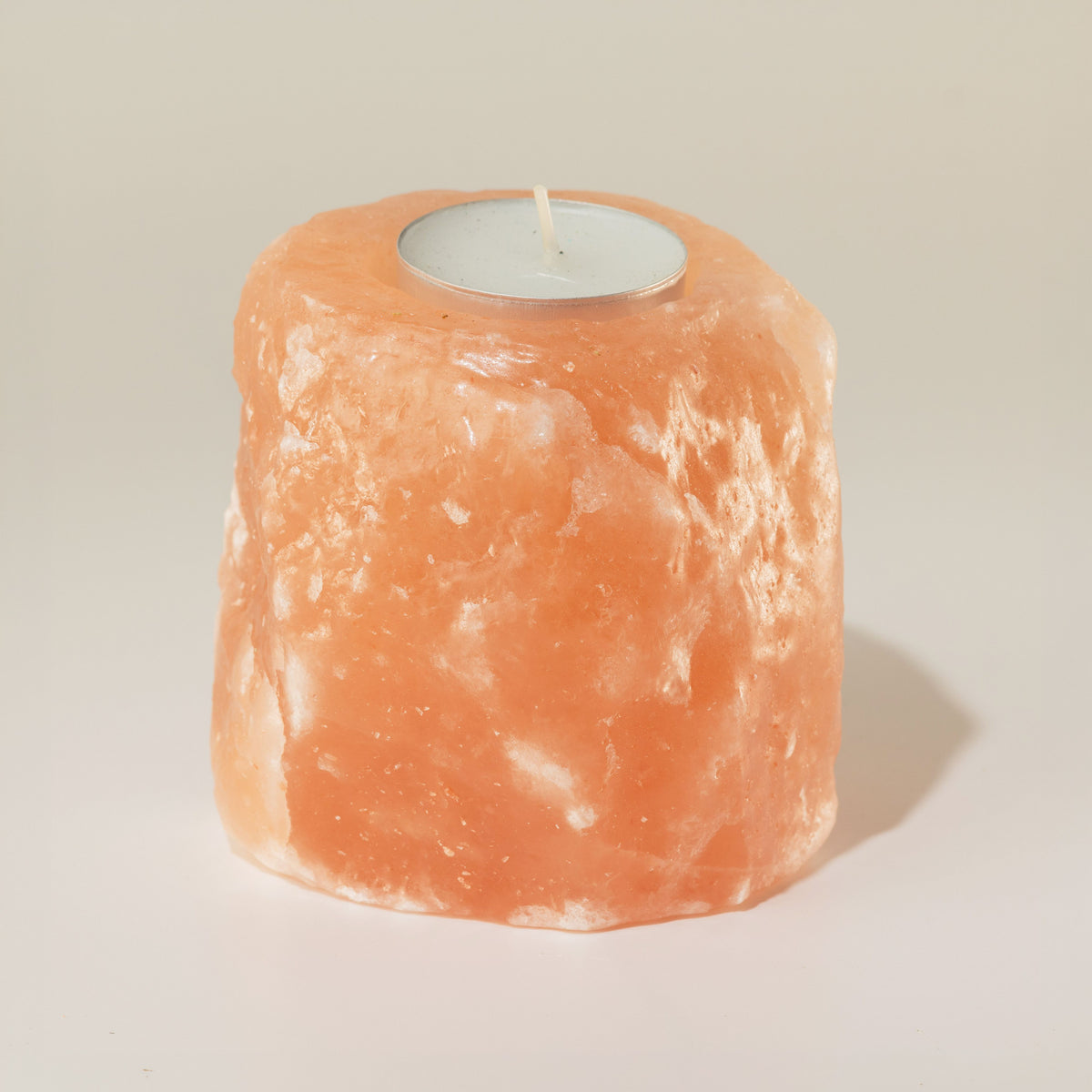 Himalayan Salt Candle Holder — Natural
