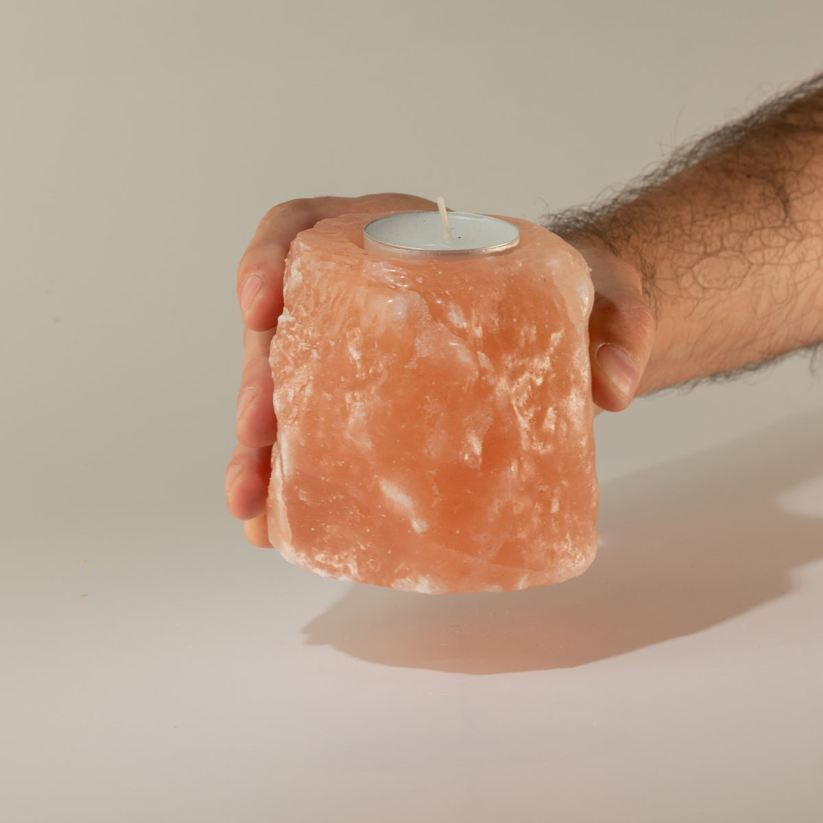 Himalayan Salt Candle Holder — Natural