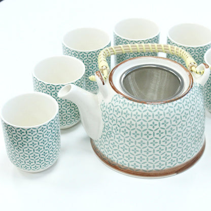 Herbal Teapot Set — Green Mosaic