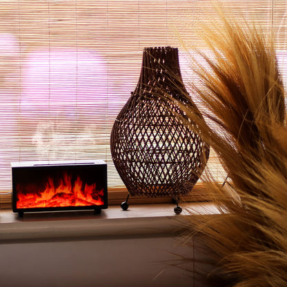 Flame Effect Aroma Diffuser with Birdsong — Black