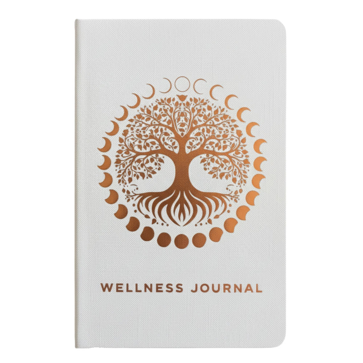 White Wellness Journal — Rose Gold Tree of Life
