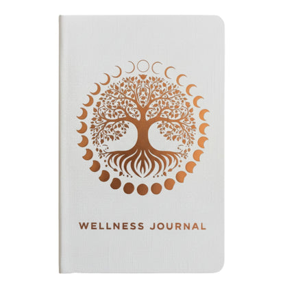White Wellness Journal — Rose Gold Tree of Life