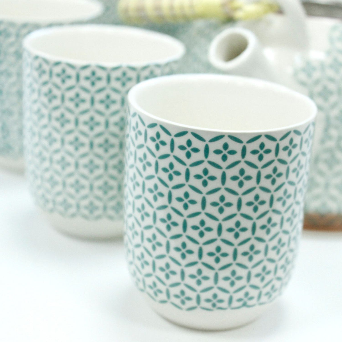 Herbal Teapot Set — Green Mosaic