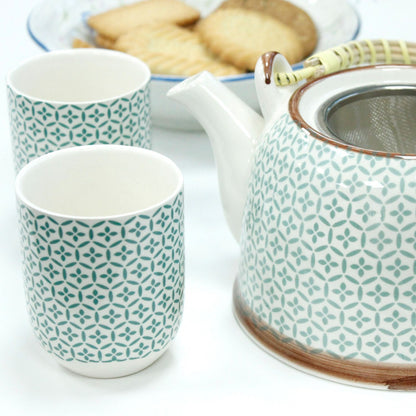Herbal Teapot Set — Green Mosaic