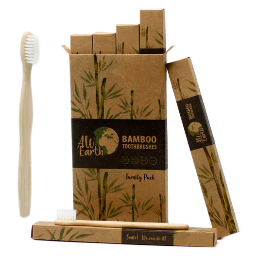 Bamboo Toothbrush Family Pack — 4 Pack