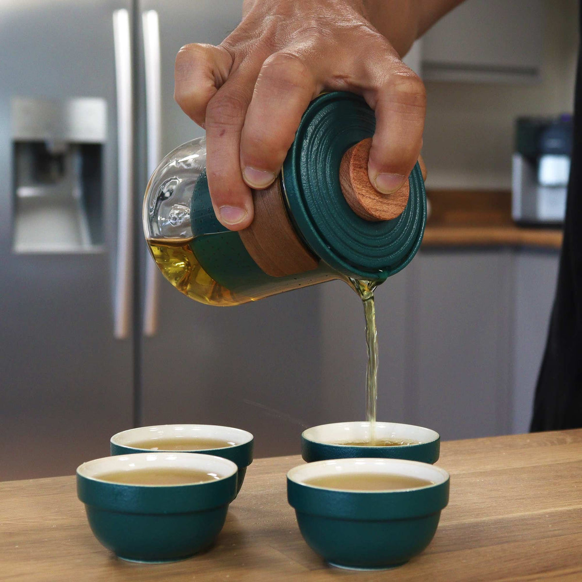 Travel Mountain Teapot Set — Four Cups